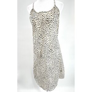 Forever Young Vintage Sheer Leopard Print Slip Dress Strappy Y2K Grunge 1X